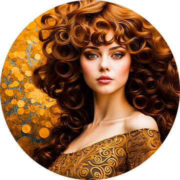 Aurea Divina: Zonnige Majesteit - De Zonnekoningin in Rood & Goud