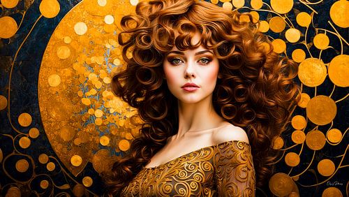 Aurea Divina: Solar Majesty - The Sun Queen in Red & Gold