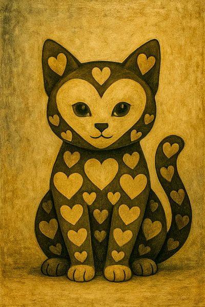 Heart kitten - Love on legs by Ainoeska