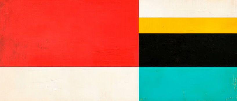 Coloured geometric shapes - Modern by Poster Art Shop