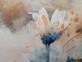 Abstract Daisy almost in full bloom (marguerite abstraite presque en pleine floraison) sur Studio Pieternel