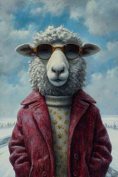 Manteau de mouton | Mouton en manteau rouge