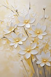 Fleurs blanches et jaunes sur Bert Nijholt