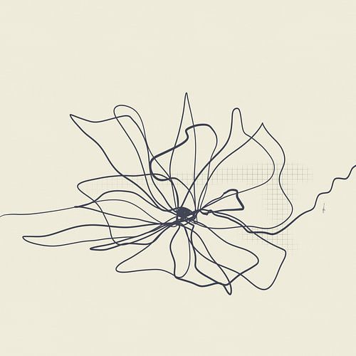 Blooming2 , digital one-line drawing