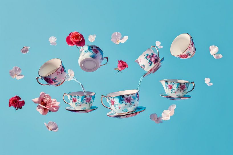 Surrealism, Cups in the Clouds by Joriali photography and paintings