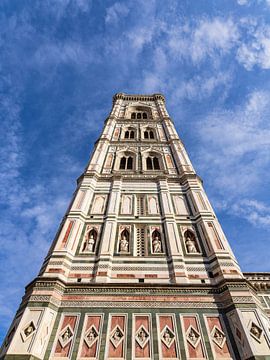View of the Campanile di Giotto bell tower at the Duomo in Florence, by Rico Ködder