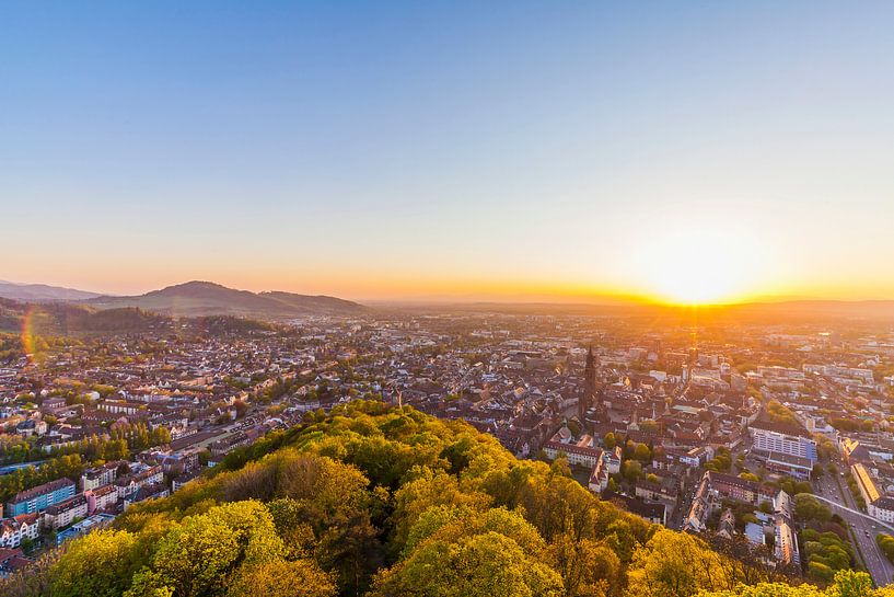 Freiburg im Breisgau bei Sonnenuntergang von Werner Dieterich