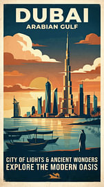 Dubai - Arabian Gulf van Vlindertuin-Art