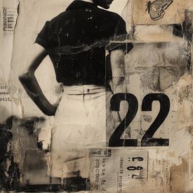Vintage mixed media collage van Studio Allee