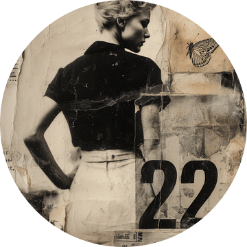 Vintage mixed media collage