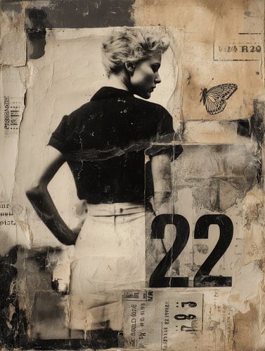 Vintage-Mischtechnik-Collage