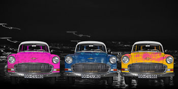 Opel Olympia Rekord Caravan by night