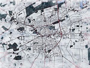 Karte von Lippstadt im stil 'White winter'