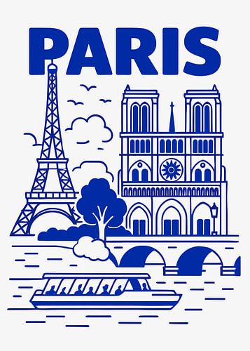 Paris Skyline Illustration