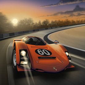 Porsche 906 N°60 orange sur Thomas Bigwood