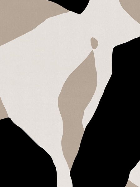 Formen 7 | Neutral &amp; Schwarz Abstrakter Minimalismus von Menega Sabidussi