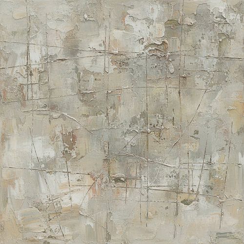 Original Abstract painting in rough neutral textures (Arte Provera)