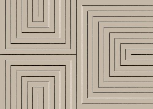 Schwarze Linien auf einem sandfarbenen Hintergrund