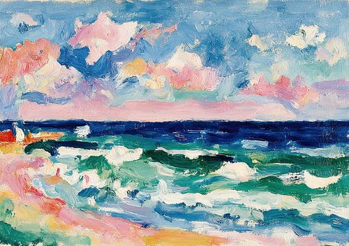 Abstract seascape in vibrant colours by Niklas Maximilian