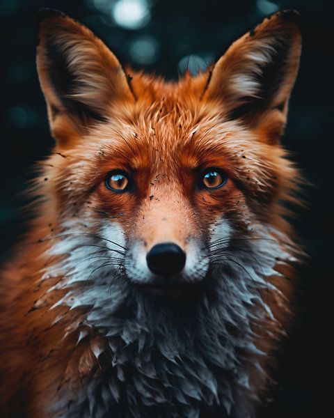 Vos in portret van fernlichtsicht