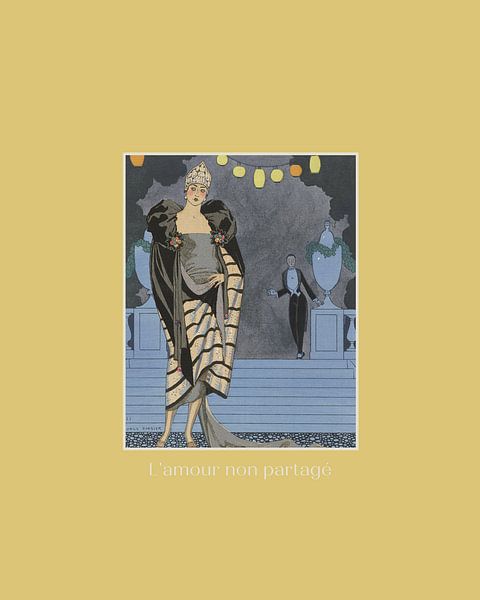 L'amour non partagé | Unerwiderte Liebe | Vintage Art Deco Mode-Druck | Historische Szene von NOONY