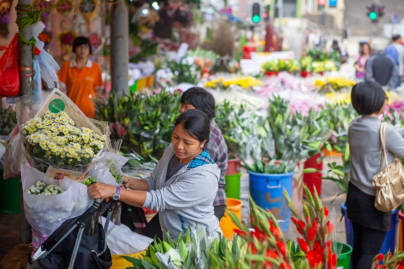 Blumenmarkt Hongkong von t.ART