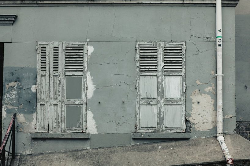 closed blinds in Paris by Huib Vintges