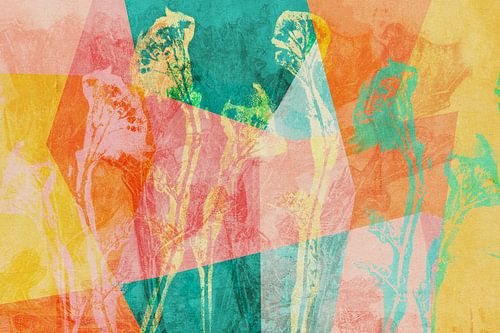 Zomer vol Kleuren – Abstracte Pastels in Oranje, Roze en Turkoois