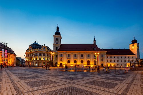 Sibiu bij nacht