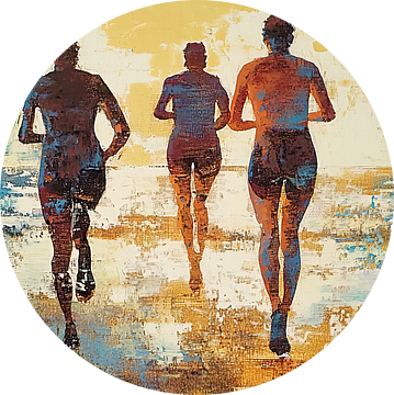 Hardlopers Bij Zonsondergang van OMG Art