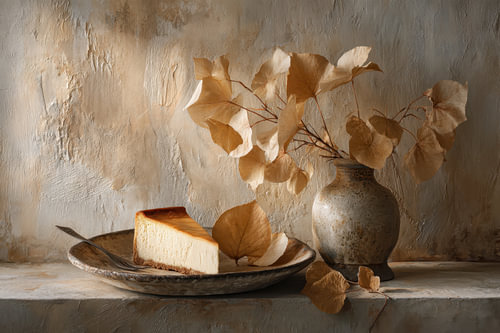 Stille Verleiding - Elegant Schilderij Crème