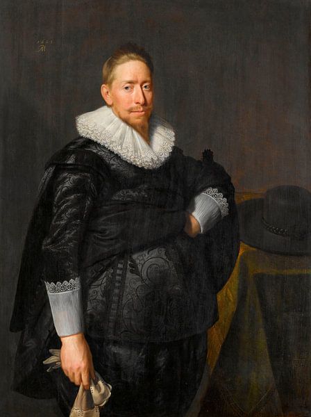 Portret van een man, waarschijnlijk van de familie Pauw, Paulus Moreelse van Meesterlijcke Meesters