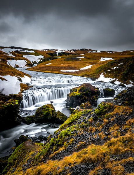 Waterfall above Skogafoss by Erik Keuker