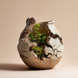 The green forest in a stone vase by TheXclusive Art