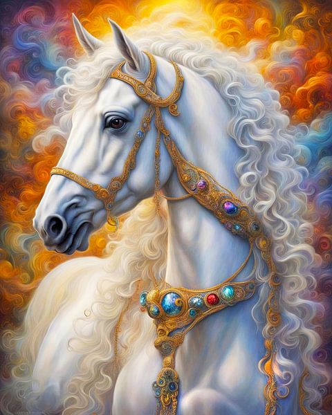 Arabian/horse, a fantasy Arabian racehorse-6 by Carina Dumais