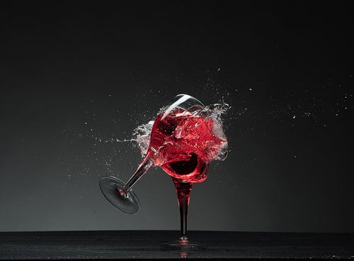 Shattered Glass with red liquid!