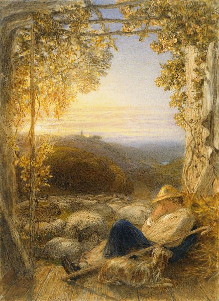 The sleeping shepherd, morning, Samuel Palmer by Masterful Masters
