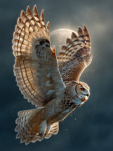 Maansvlucht – Mystieke uil in de nacht