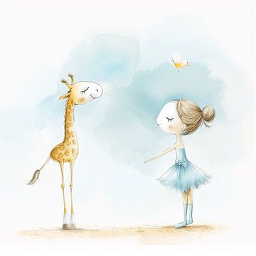 Meisje en de Giraffe - 5 | Kinderkamer van Karina Brouwer