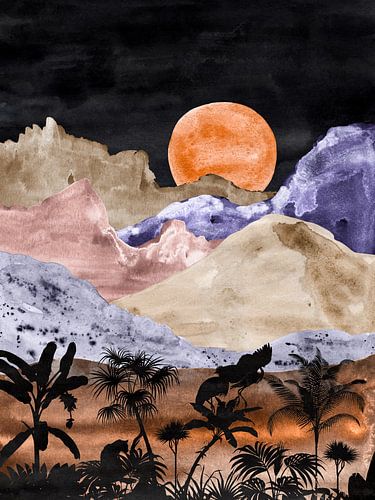 Abstrakte Landschaft Night Vibe