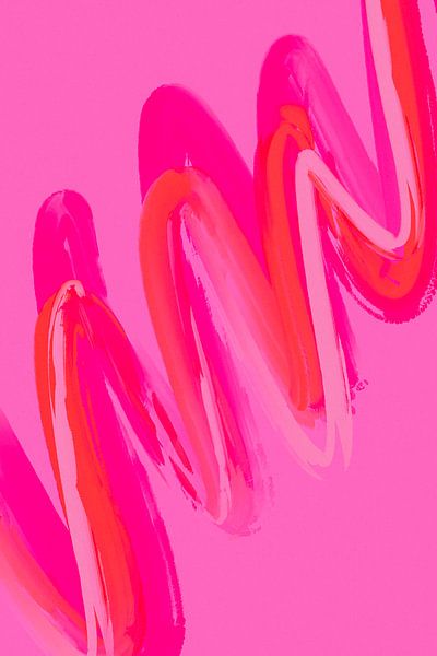 Roze golf nr. 6 van Treechild