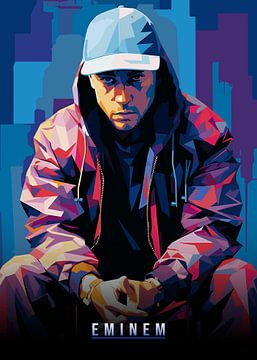 Eminem Legende Pop-art van Qreative