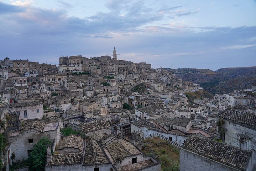 Matera - Vieille ville au coucher du soleil par Christian Volk