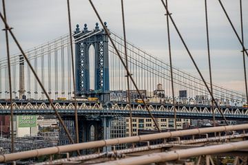 Uitzicht op Manhattan Bridge van Bart cocquart