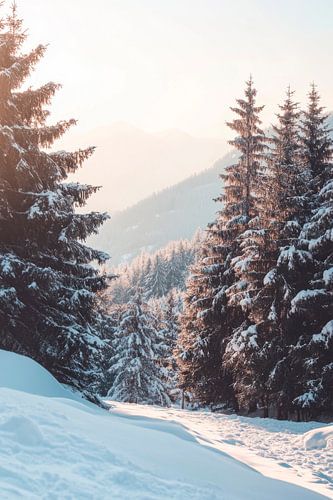 Schneewald Winter