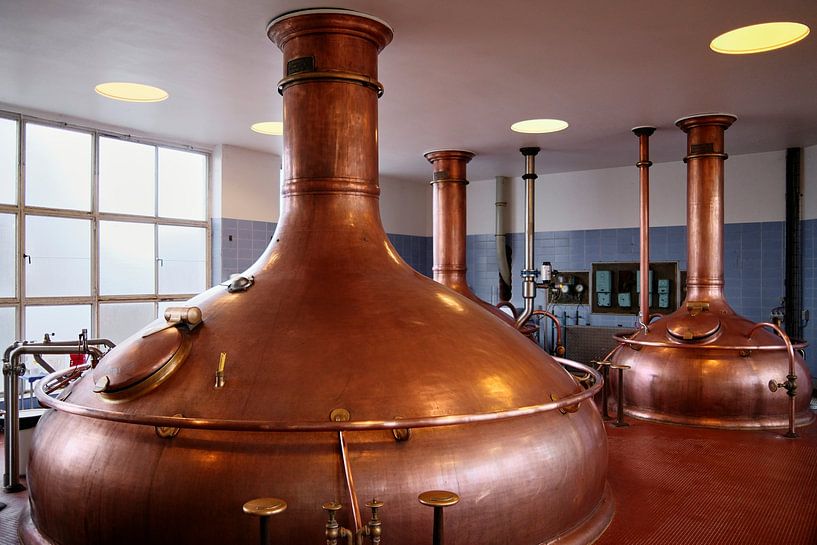 Koperen ketels in bierbrouwerij van PixelPower