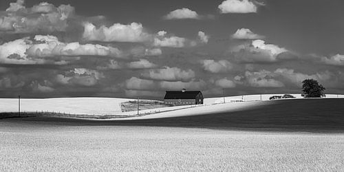 Farmhouse in the Palouse in Black and White