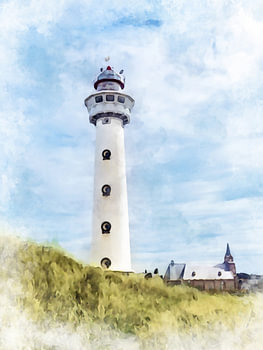 van Speijk Leuchtturm, Egmond aan Zee, Nordholland.