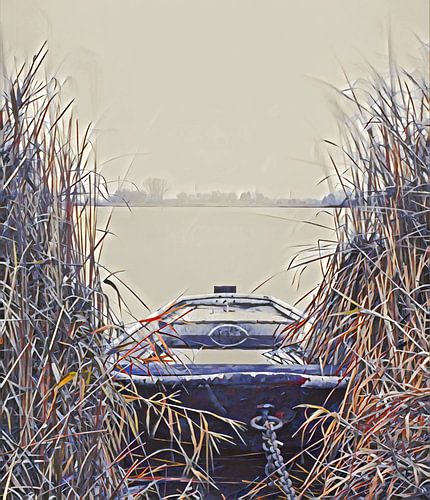 Boat among the reeds
