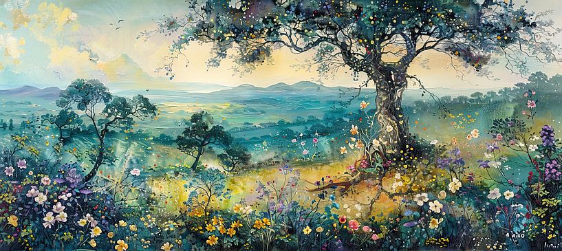 Landscape | Blooming Serenity by Abstract Painting